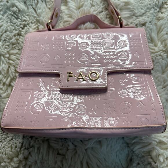 FAO Pink Patent Mini Purse – Embossed Logo Crossbody/Shoulder Bag - Picture 3 of 6